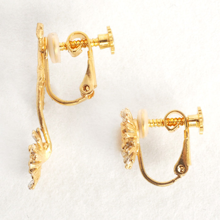 sasakihitomi Kogiku Earrings Asymmetric Binaural Set Silver 925 18k Gold Coating Women's [No-045-E] 