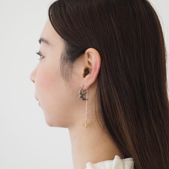 sasakihitomi（ササキヒトミ） つばめと星ピアス 片耳 シルバー925＆