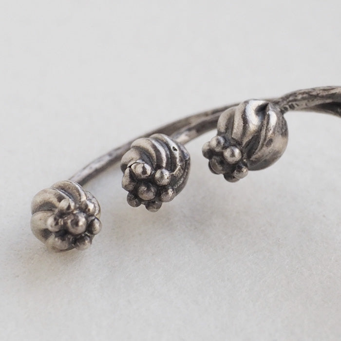 sasakihitomi Suzuran Earrings Brass &amp; Silver 925 Binaural Set Women's [No-060] 