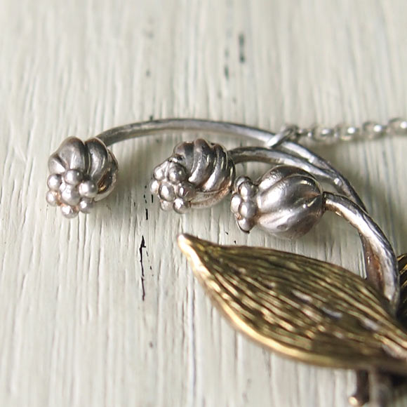 sasakihitomi Suzuran Necklace Brass &amp; Silver Ladies [No-061] 