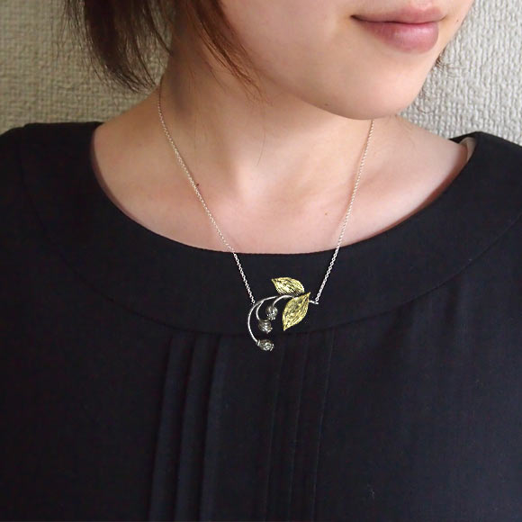 sasakihitomi Suzuran Necklace Brass &amp; Silver Ladies [No-061] 