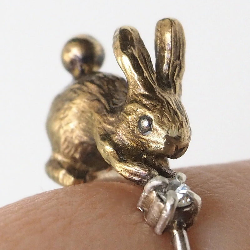 sasakihitomi Brass rabbit ring [No-080-B] 