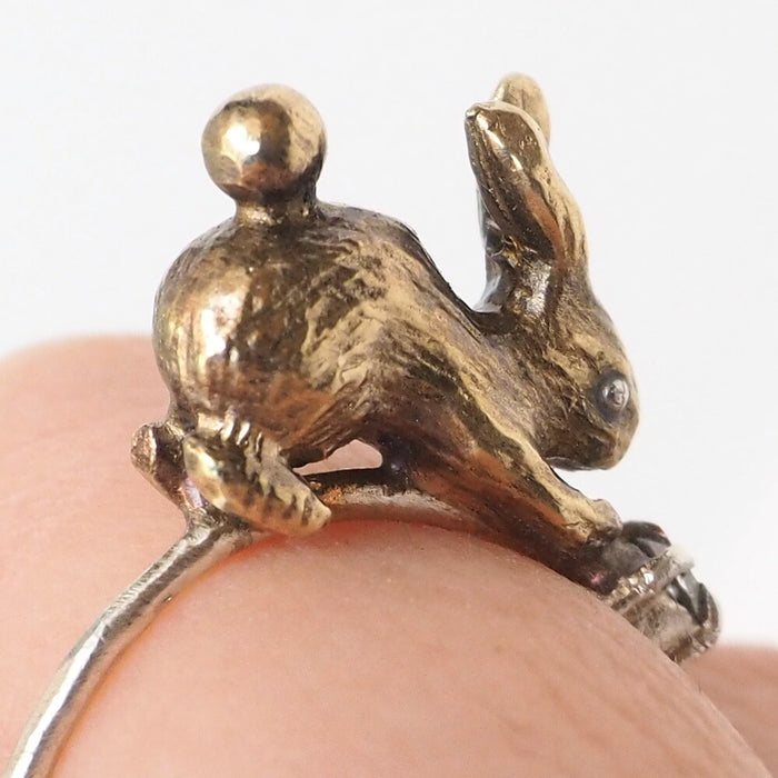 sasakihitomi Brass rabbit ring [No-080-B] 