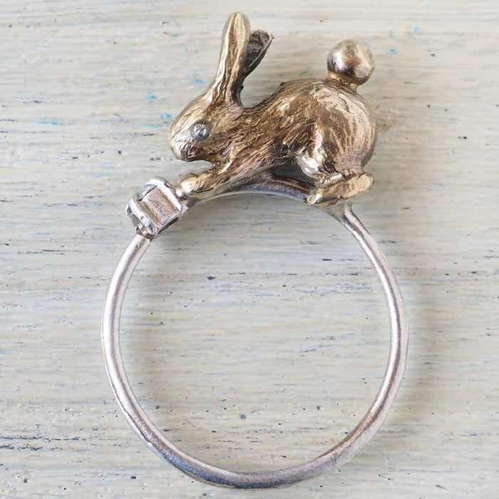 sasakihitomi Brass rabbit ring [No-080-B] 