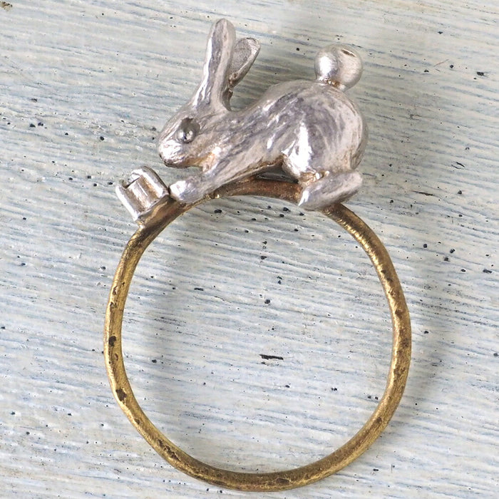 sasakihitomi Silver rabbit ring [No-080-S] 