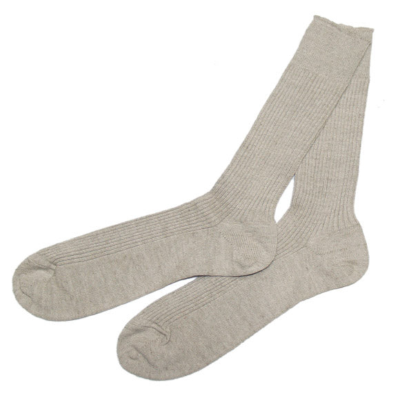 [4 colors] ORGANIC GARDEN Organic cotton 100% ribbed plain socks for men and women [8-8125]