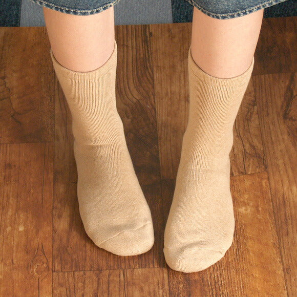 [2 colors] ORGANIC GARDEN Elastic-free pile socks for men and women [8-0014] Organic cotton Autumn/Winter socks