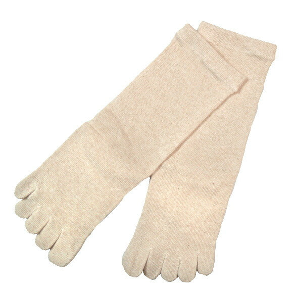 ORGANIC GARDEN 5-finger Raffy Fallen Cotton Eco Socks Natural Mix Men's &amp; Women's [8-8151] 