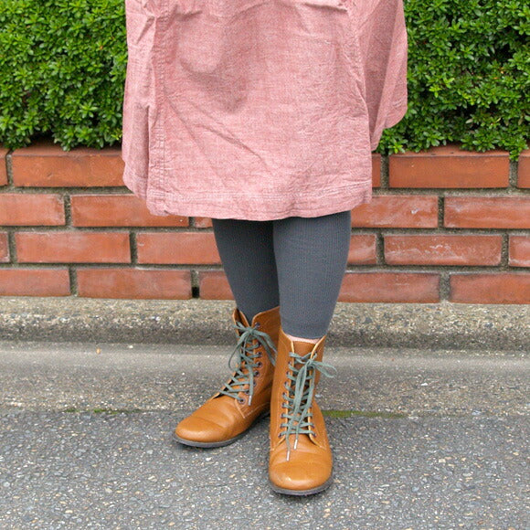 ORGANIC GARDEN Ribbed Spats Dyed with Gallnuts for Women [8-0702] 9/10th Length M-L 