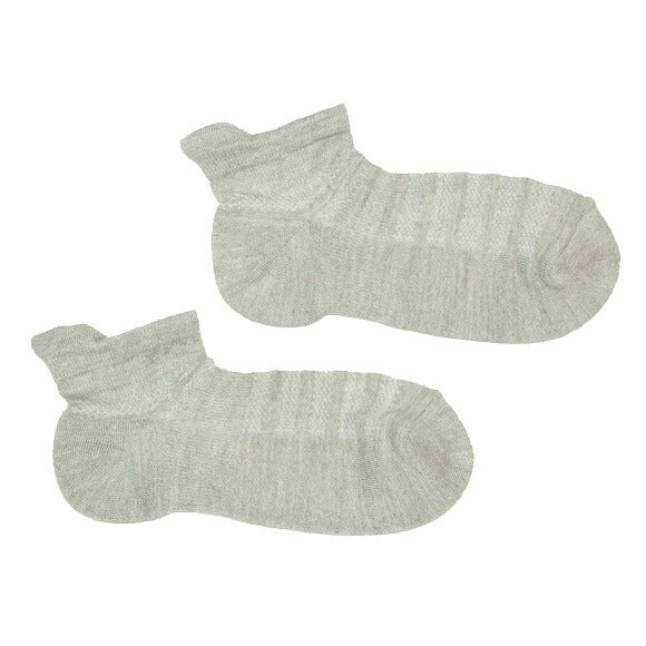 ORGANIC GARDEN Color dyed/off-white ankle socks “RUNNING SHORT” for men and women [8-8172] 
