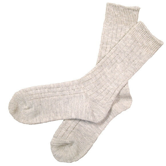 [2 colors] ORGANIC GARDEN Slub Ribbed Socks for Men and Women [8-8175] 