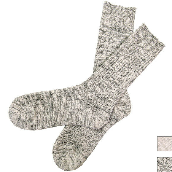[2 colors] ORGANIC GARDEN Slub Ribbed Socks for Men and Women [8-8175] 