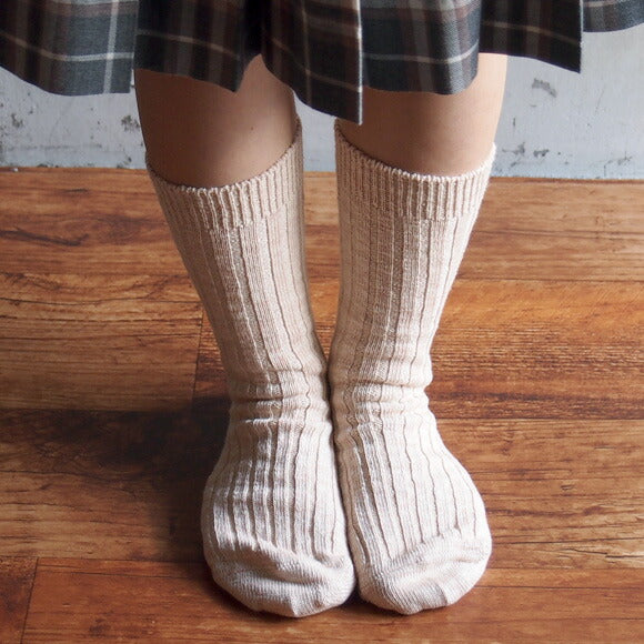 [2 colors] ORGANIC GARDEN Layered Socks Bengara Dyed 5 Toes &amp; Slub 2 Pairs Women's [8-8181]