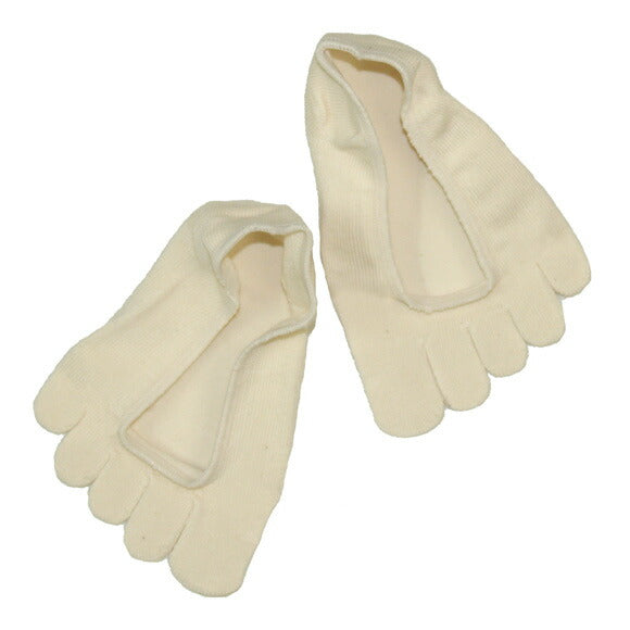 [Choose from 4 colors] ORGANIC GARDEN Saido-dyed, unbleached 5-toed loafer socks for men and women [8-0407] 