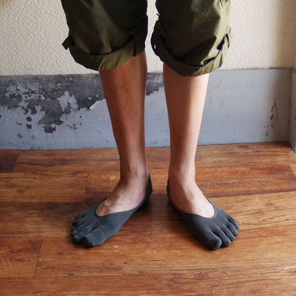 ORGANIC GARDEN Gobuko Dyed Heel Grip 5 Toe Loafer Socks for Men and Women [8-8298] 