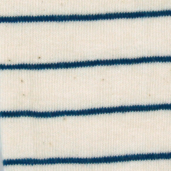 [While supplies last] ORGANIC GARDEN Indigo Border Socks for Women [8-8198]