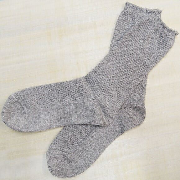 [可郵寄，3色] ORGANIC GARDEN pique 針織襪 女士 [8-8205] 