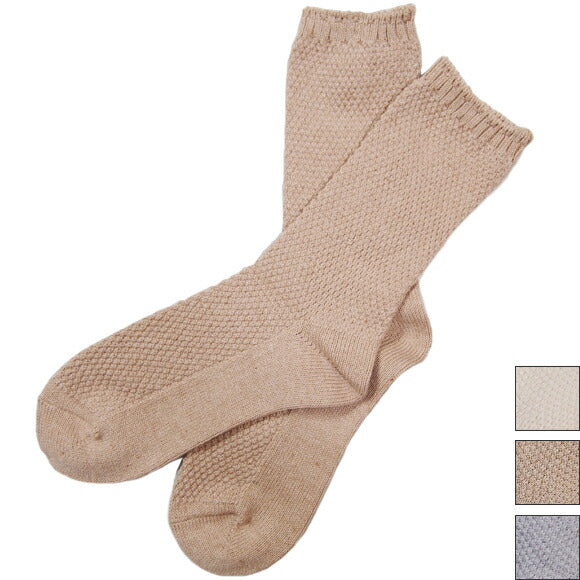 [可郵寄，3色] ORGANIC GARDEN pique 針織襪 女士 [8-8205] 