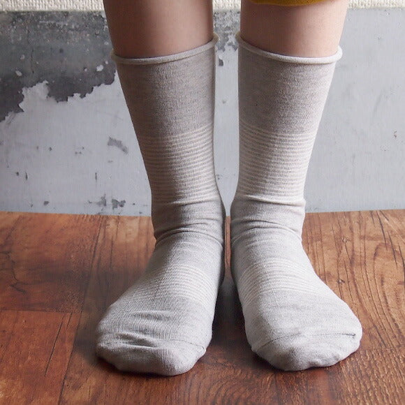 ORGANIC GARDEN Rubberless Socks High Gauge Line Women's [NS8206] 