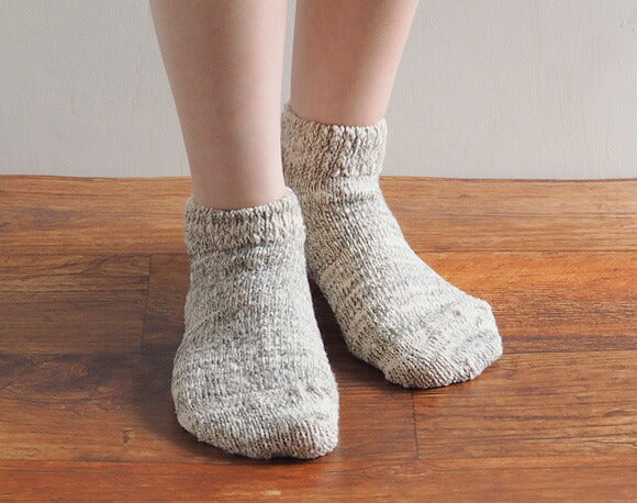 [While supplies last] ORGANIC GARDEN Organic Cotton Gara-spun Sneaker Socks, Ankle Length, Men's and Women's [8-8217]