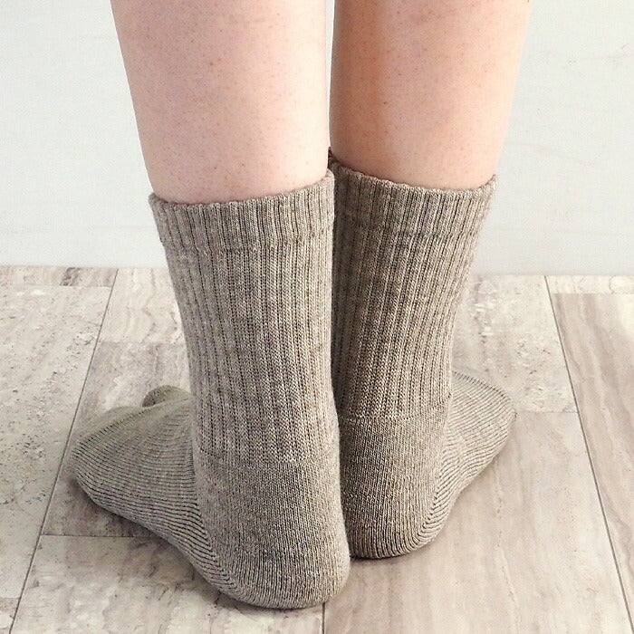 ORGANIC GARDEN Yak x Supima Cotton Tabi Socks Sole Pile Fabric Mok Gray Ladies Men's [8-8244] 