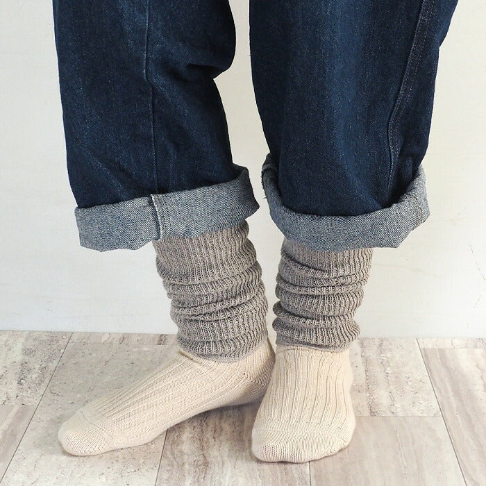 [2 colors] ORGANIC GARDEN Supima cotton x yak ribbed leg and arm warmers [8-0811-99] 