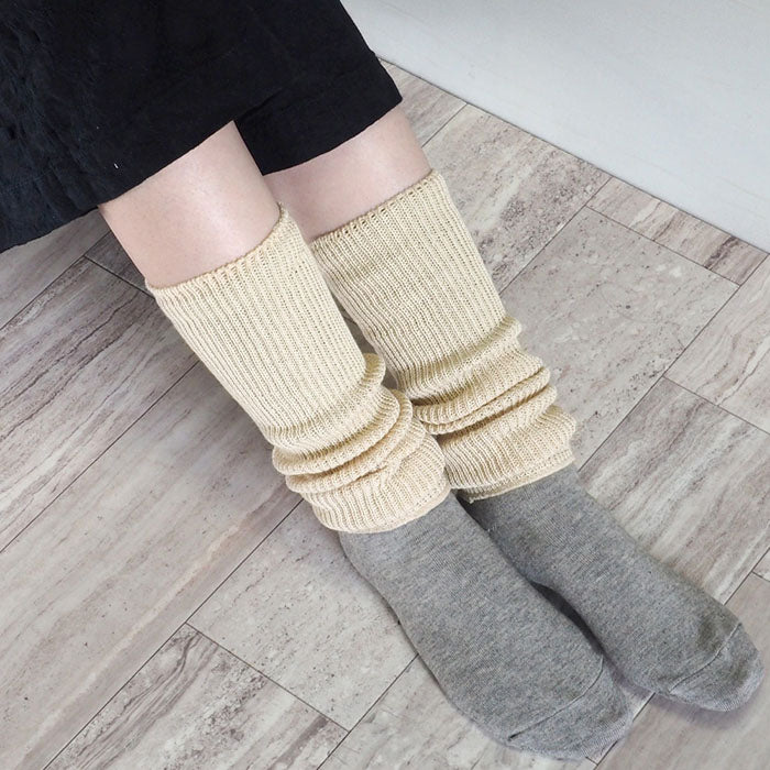 ORGANIC GARDEN（オーガニックガーデン）ホワイトヤクウール リブ レッグ＆ハンドウォーマー [8-8886]