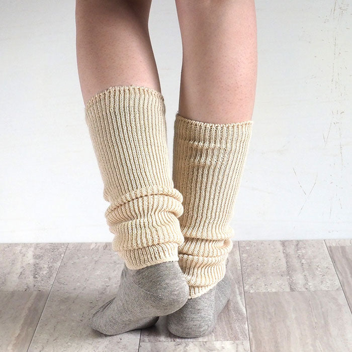 ORGANIC GARDEN（オーガニックガーデン）ホワイトヤクウール リブ レッグ＆ハンドウォーマー [8-8886]