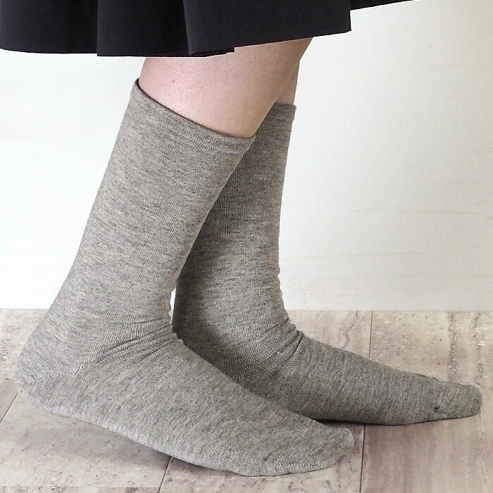 [Choose from two colors] ORGANIC GARDEN Yak x Supima Cotton Elasticless Socks for Women and Men [8-0016] 