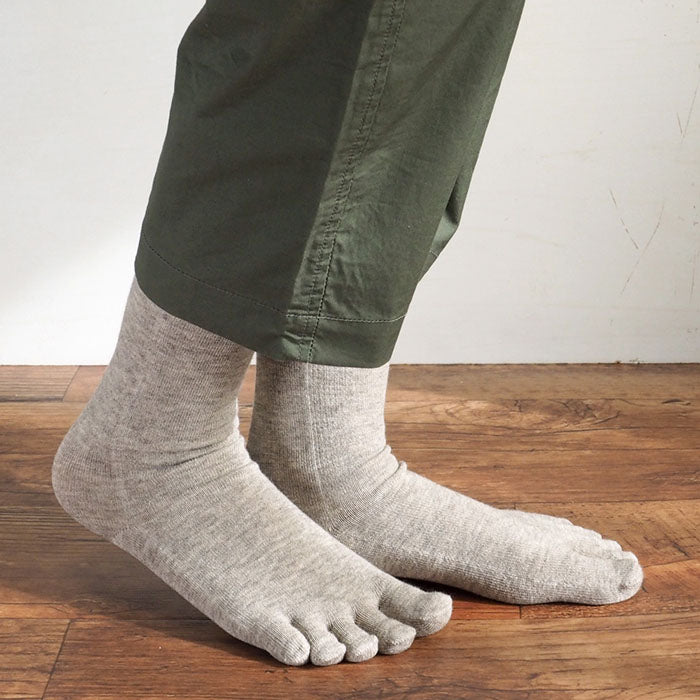ORGANIC GARDEN 犛牛羊毛 x Supima Cotton 5 Toe Socks Moku Grey 男裝/女裝 [NS8256] 