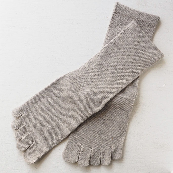 ORGANIC GARDEN 犛牛羊毛 x Supima Cotton 5 Toe Socks Moku Grey 男裝/女裝 [NS8256] 
