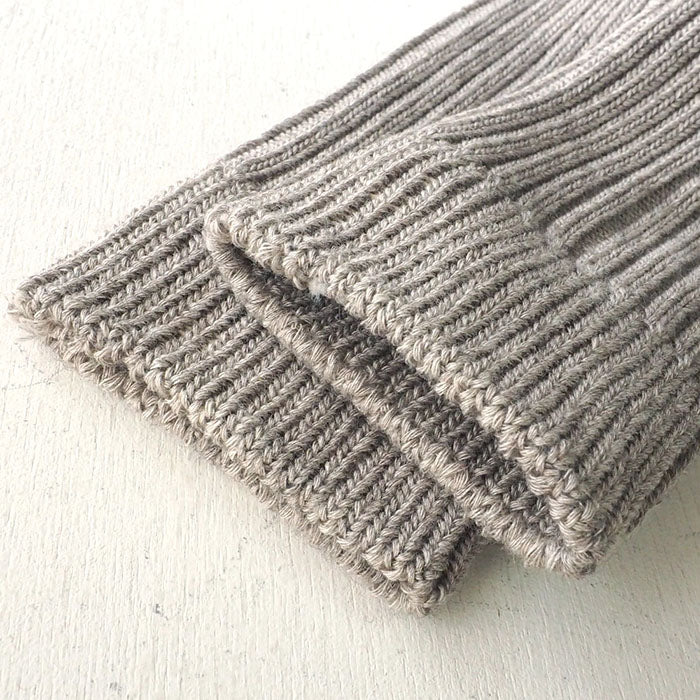 [Choose from two colors] ORGANIC GARDEN Yak wool x Supima cotton ribbed socks, regular length, for men and women [8-0042] 