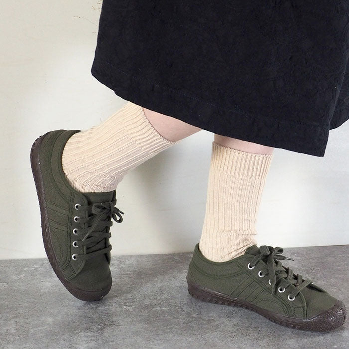 ORGANIC GARDEN White Yak Wool Ribbed Socks for Men and Women [8-8292] 