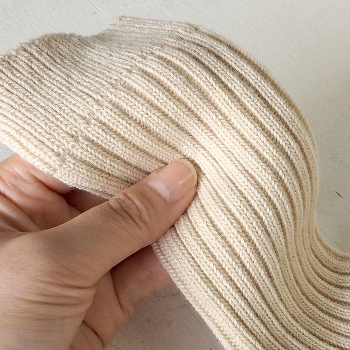 ORGANIC GARDEN White Yak Wool Ribbed Socks for Men and Women [8-8292] 