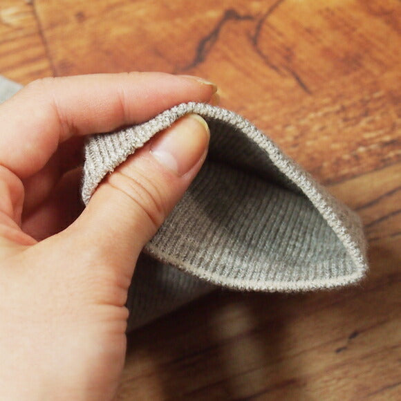 ORGANIC GARDEN（オーガニックガーデン) ヤク＆スーピマコットン リブ編みソックス オーバーニー モクグレー [8-8261]