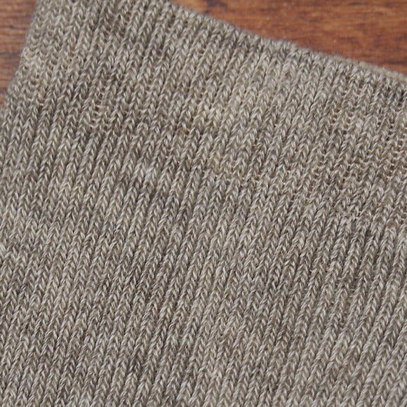 ORGANIC GARDEN Yak &amp; Supima Cotton Ribbed Socks Overknee Mok Gray [8-8261] 