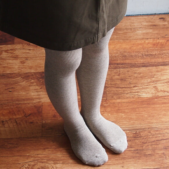 ORGANIC GARDEN（オーガニックガーデン) ヤク＆スーピマコットン リブ編みソックス オーバーニー モクグレー [8-8261]