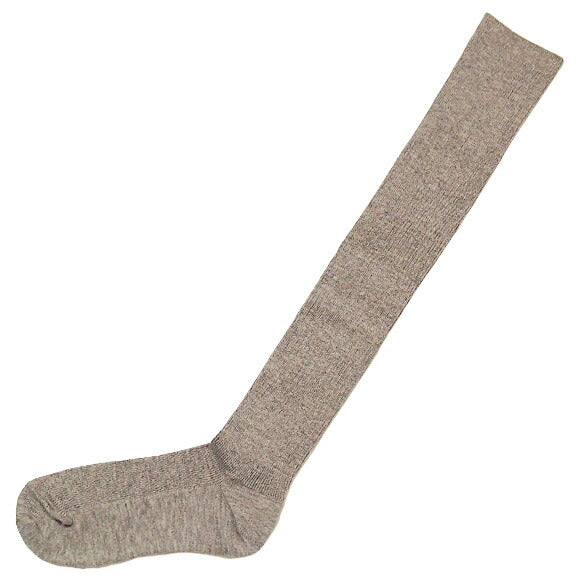 ORGANIC GARDEN（オーガニックガーデン) ヤク＆スーピマコットン リブ編みソックス オーバーニー モクグレー [8-8261]