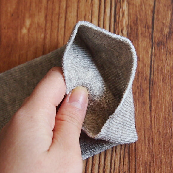 ORGANIC GARDEN Yak wool &amp; Supima cotton ribbed thigh-high socks, moccasin grey [8-0047] 