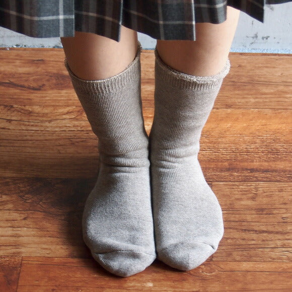 ORGANIC GARDEN Layered Socks 5 Toes &amp; Yak Pile Mok Gray 2 Pairs Women's [8-8265] 