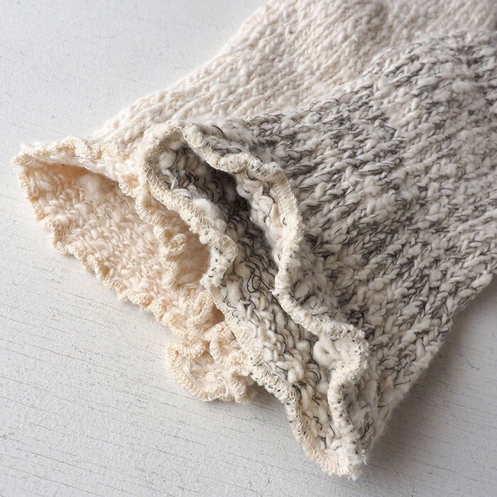 [Choose from two colors] ORGANIC GARDEN Gara-spun ecru x gallnut-dyed leg warmers [8-0808-99]