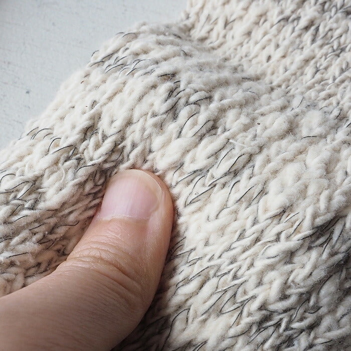 [Choose from two colors] ORGANIC GARDEN Gara-spun ecru x gallnut-dyed leg warmers [8-0808-99]