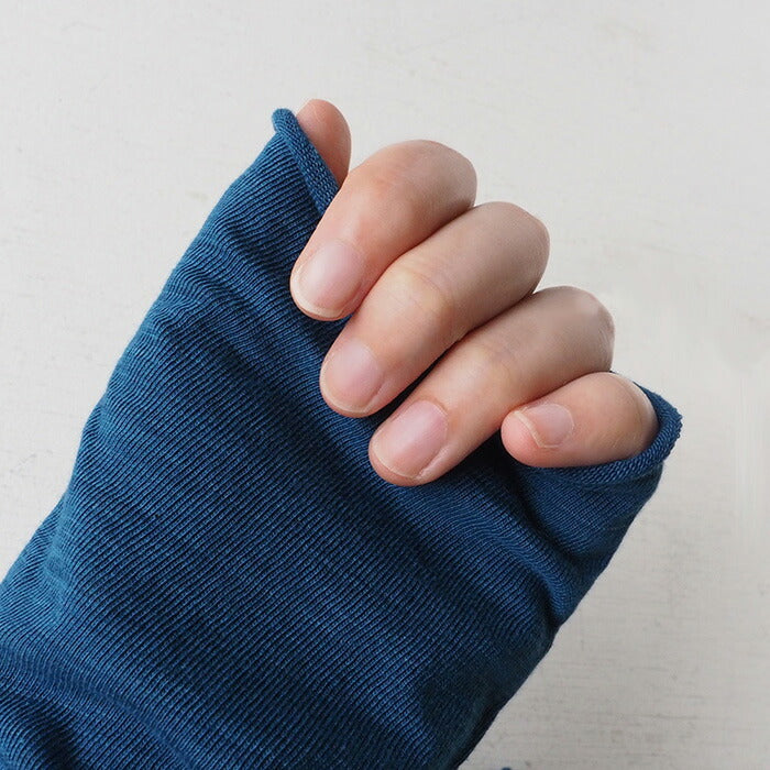 ORGANIC GARDEN Non-Constricting Arm Covers, Organic Garden UV Care, 100% Organic Cotton, Indigo Dyed, Women's [8-0804-79]