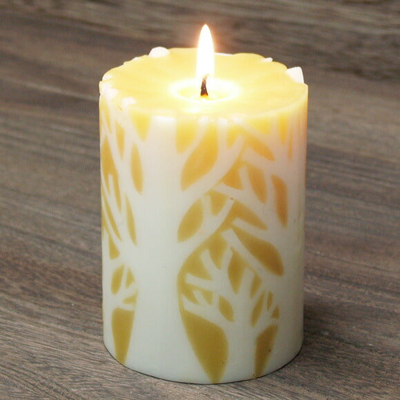 nuri candle Candle artist Noriko Fukuma Handmade beeswax candle "In the forest of Elm" L size [NU-CRL-ELM02-L] 