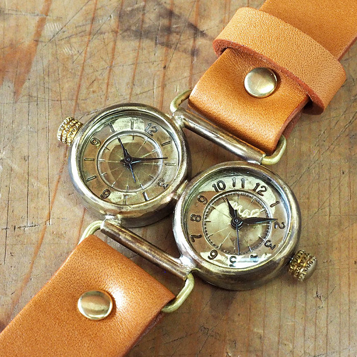 Watanabe Koubou Handmade Watch “Dragonfly-DT” Dual Time Donut Index [NW-183-DI] 