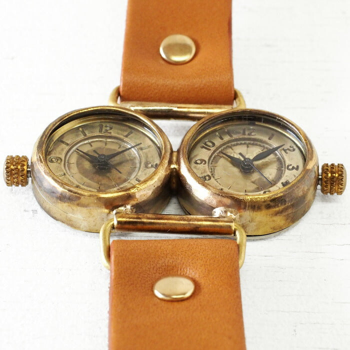 渡辺工房 手作り腕時計 “Dragonfly-DT” デュアルタイム ドーナツインデックス [NW-183-DI]