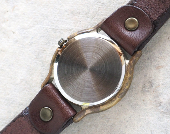 渡辺工房 手作り腕時計 “S-WATCH2-B-SUN＆MOON” メンズブラス [NW-207-SM]