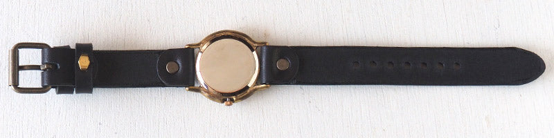 渡辺工房 手作り腕時計 “S-WATCH2-B-SSP”メンズブラス 黒文字盤 スモールセコンド [NW-207SSP-BK]
