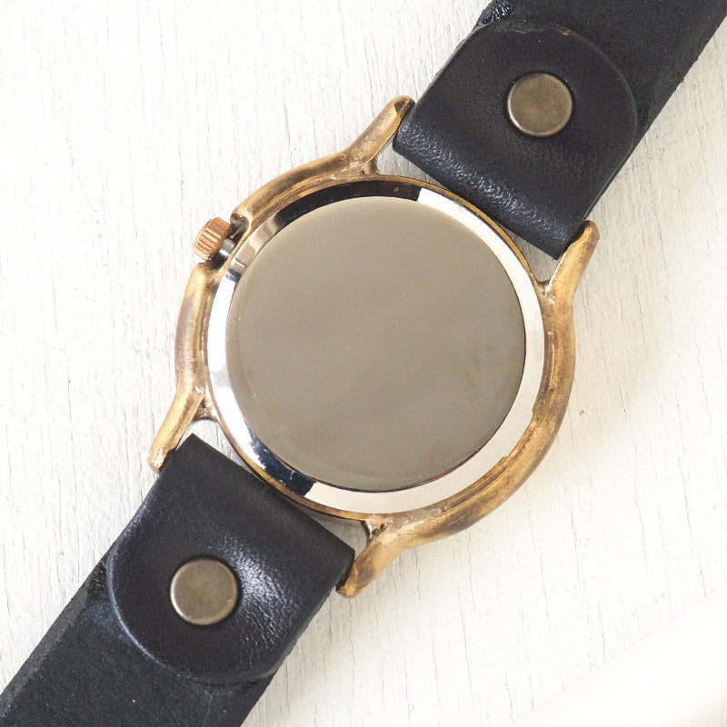 渡辺工房 手作り腕時計 “S-WATCH2-B-SSP”メンズブラス 黒文字盤 スモールセコンド [NW-207SSP-BK]