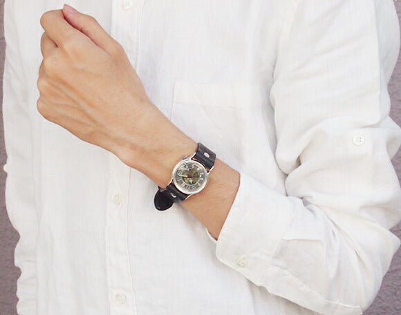 渡辺工房 手作り腕時計 “S-WATCH2-S-DATE”デイト付き メンズシルバー [NW-207SV-DATE]